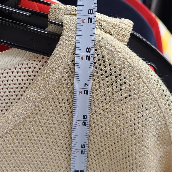 Escada Gold Mesh Logo Top size Large - Picture 10 of 10